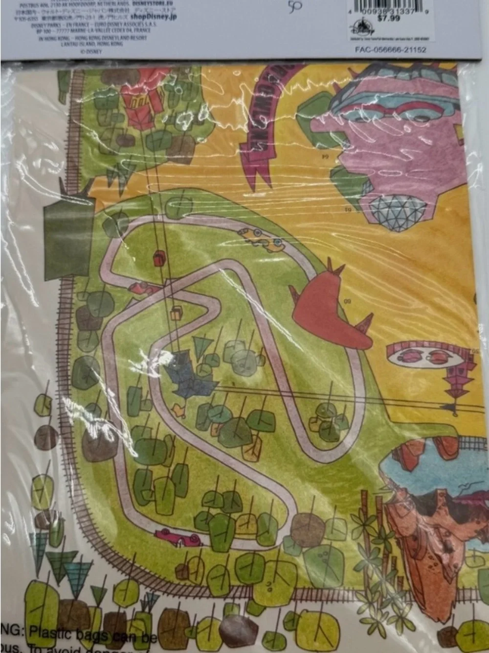 New Walt Disney World Parks merchandise 50th anniversary Folded Map - Picture 2 of 2
